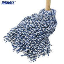 海斯迪克 HK-8027 传统拖把 木头杆棉线拖把 吸水拖把 白线条拖把布条拖把