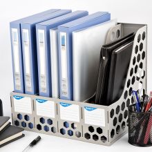 广博(GuangBo) 稳固型四联文件框 文件筐 文件架 收纳栏办公用品  WJK9399
