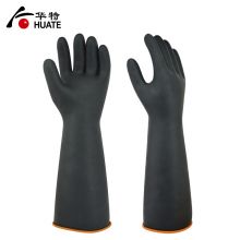 华特3601工业耐酸碱橡胶手套 防油防化耐腐蚀防护 家庭实用清洁 加厚双层胶皮手套 中袖45CM