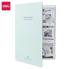得力(deli)300张5寸纸芯插页式可标记相册簿 开学军训学校时光纪念册宝宝成长记录家庭影集 65353
