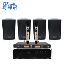 易视讯(YSX)会议会议培训教室背景音乐设备音响组合套装 定阻功放+壁挂音响+一拖二话筒