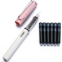 英雄（HERO）钢笔359A正姿 学生办公练字铱金钢笔签字笔 薄厚片工艺铱金笔尖（附加6支墨囊） EF尖