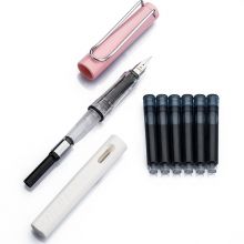 英雄（HERO）钢笔359A正姿 学生办公练字铱金钢笔签字笔 薄厚片工艺铱金笔尖（附加6支墨囊） EF尖