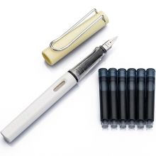 英雄（HERO）钢笔359A正姿 学生办公练字铱金钢笔签字笔 薄厚片工艺铱金笔尖（附加6支墨囊） EF尖