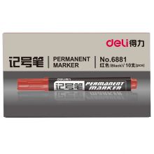 得力（deli） 粗头物流记号笔 油性马克笔勾线笔签字笔办公记号笔 10支装 6881