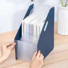 得力(deli)13格A4立式大容量风琴包 多层可伸缩文件框收纳夹 票据资料收纳册