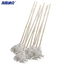 海斯迪克 HK-8027 传统拖把 木头杆棉线拖把 吸水拖把 白线条拖把布条拖把