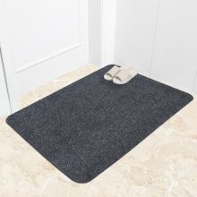 QUATREFOIL地垫 入户门垫可剪裁厨房吸水防油脚垫 卫生间浴室防滑垫子 50*80cm黑灰色