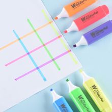 金万年 荧光笔做笔记专用粗头记 彩色记号笔 学生用糖果色马克笔 网课标记笔 扁型5支装