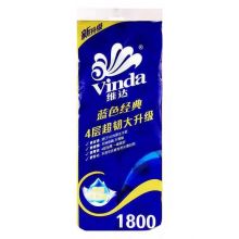 维达（Vinda）蓝色经典卫卷4层180克×10卷 空心卷纸  V4028A  6提/箱