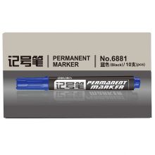 得力（deli） 粗头物流记号笔 油性马克笔勾线笔签字笔办公记号笔 10支装 6881