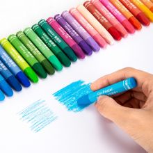 得力(deli) 丝滑油画棒 六角易握学生幼儿蜡笔彩色涂色美术绘画笔 