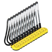 天章办公(TANGO)笑脸中性旋转台笔0.5mm  柜台桌面专用/可粘贴台式中性笔