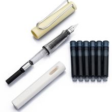 英雄（HERO）钢笔359A正姿 学生办公练字铱金钢笔签字笔 薄厚片工艺铱金笔尖（附加6支墨囊） EF尖