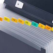 得力(deli)13格A4手提风琴包多层文件夹 乐素系列学生试卷收纳袋资料册补习包