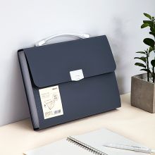 得力(deli)13格A4手提风琴包多层文件夹 乐素系列学生试卷收纳袋资料册补习包