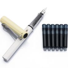 英雄（HERO）钢笔359A正姿 学生办公练字铱金钢笔签字笔 薄厚片工艺铱金笔尖（附加6支墨囊） EF尖