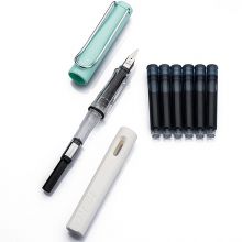 英雄（HERO）钢笔359A正姿 学生办公练字铱金钢笔签字笔 薄厚片工艺铱金笔尖（附加6支墨囊） EF尖