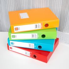 广博(GuangBo)4色4只装彩色A4文件盒/档案盒/资料盒