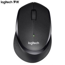罗技(Logitech)M330静音鼠标 无线鼠标 办公鼠标 右手鼠标 带无线微型接收器 黑色